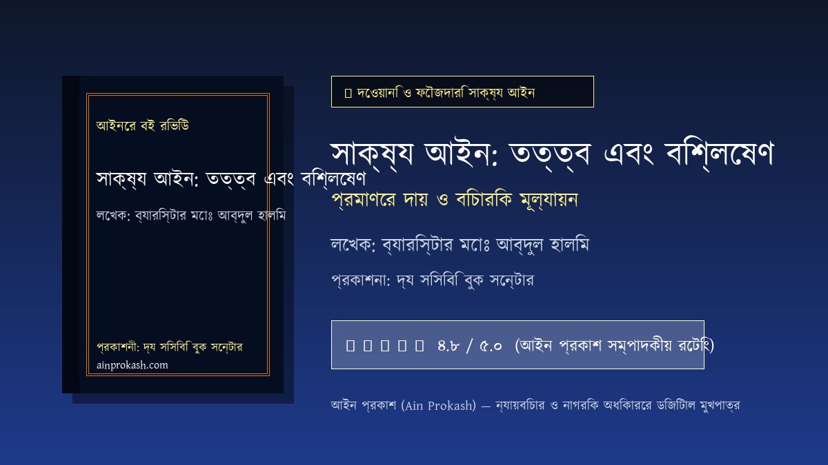 সাক্ষ্য আইন: তত্ত্ব এবং বিশ্লেষণ