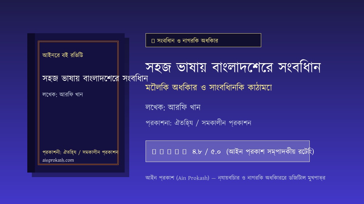 সহজ ভাষায় বাংলাদেশের সংবিধান