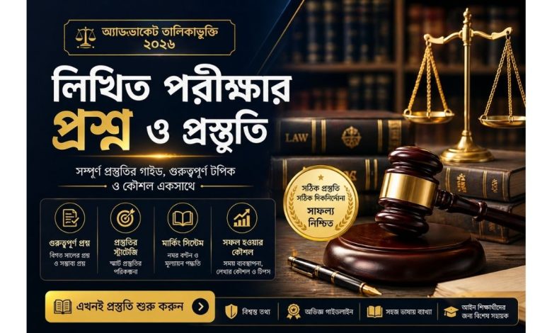 অ্যাডভোকেট তালিকাভুক্তির লিখিত পরীক্ষার প্রশ্ন