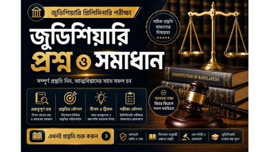 বাংলাদেশ জুডিশিয়ারি এমসিকিউ (BJS) প্রিলি পরীক্ষার বিগত বছরের প্রশ্ন ও সমাধান